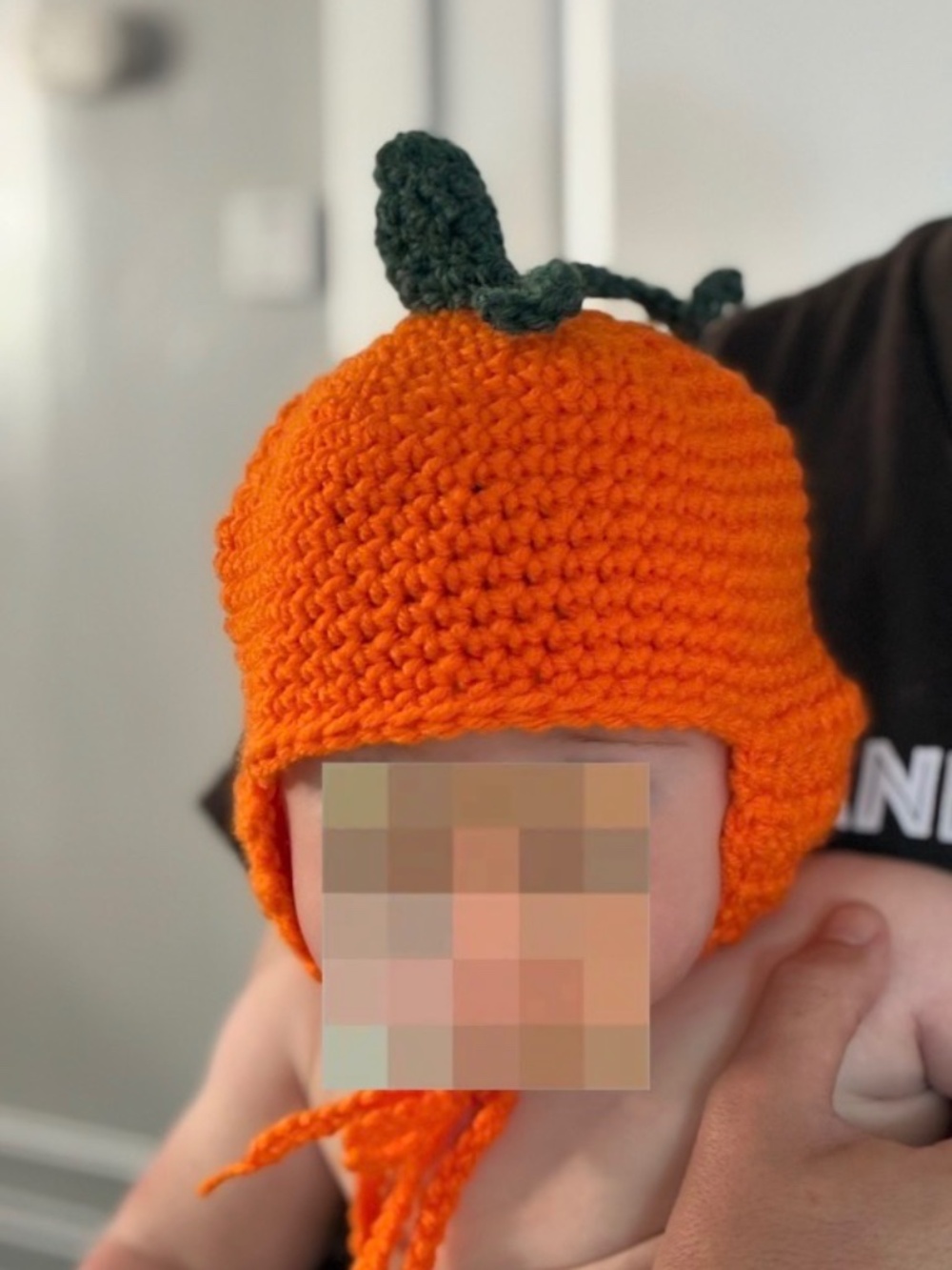 Handmade crochet pumpkin hat